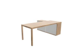 Prisma Individual Desk With Supporting Credenza -Office Supermarket Store prisma individual desk with supporting credenza bench desk actiu left chestnutchestnutwhite 504141