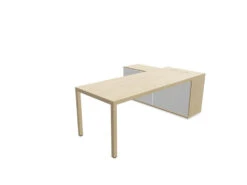Prisma Individual Desk With Supporting Credenza -Office Supermarket Store prisma individual desk with supporting credenza bench desk actiu left light oaklight oakwhite 778429
