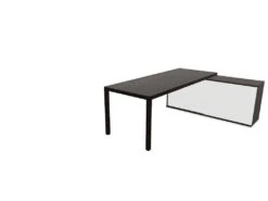 Prisma Individual Desk With Supporting Credenza -Office Supermarket Store prisma individual desk with supporting credenza bench desk actiu right dark oakdark oakwhite 239652