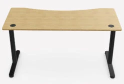 RoundE Bamboo Height Adjustable Office Desk Black Frame -Office Supermarket Store rounde bamboo height adjustable office desk black frame office desk edit office 437076