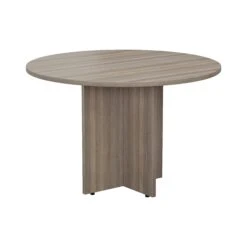1100MM Round Meeting Table -Office Supermarket Store simple round meeting table 1100mm diameter workstations tc group grey oak 425562