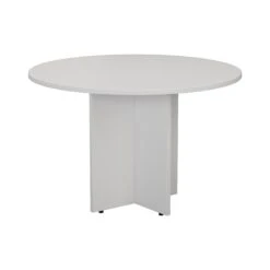 1100MM Round Meeting Table -Office Supermarket Store simple round meeting table 1100mm diameter workstations tc group white 870019