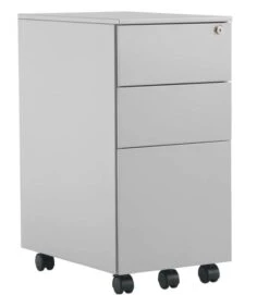 Slimline Mobile Under Desk Pedestal -Office Supermarket Store slimline mobile under desk pedestal storage tc group silver 663753