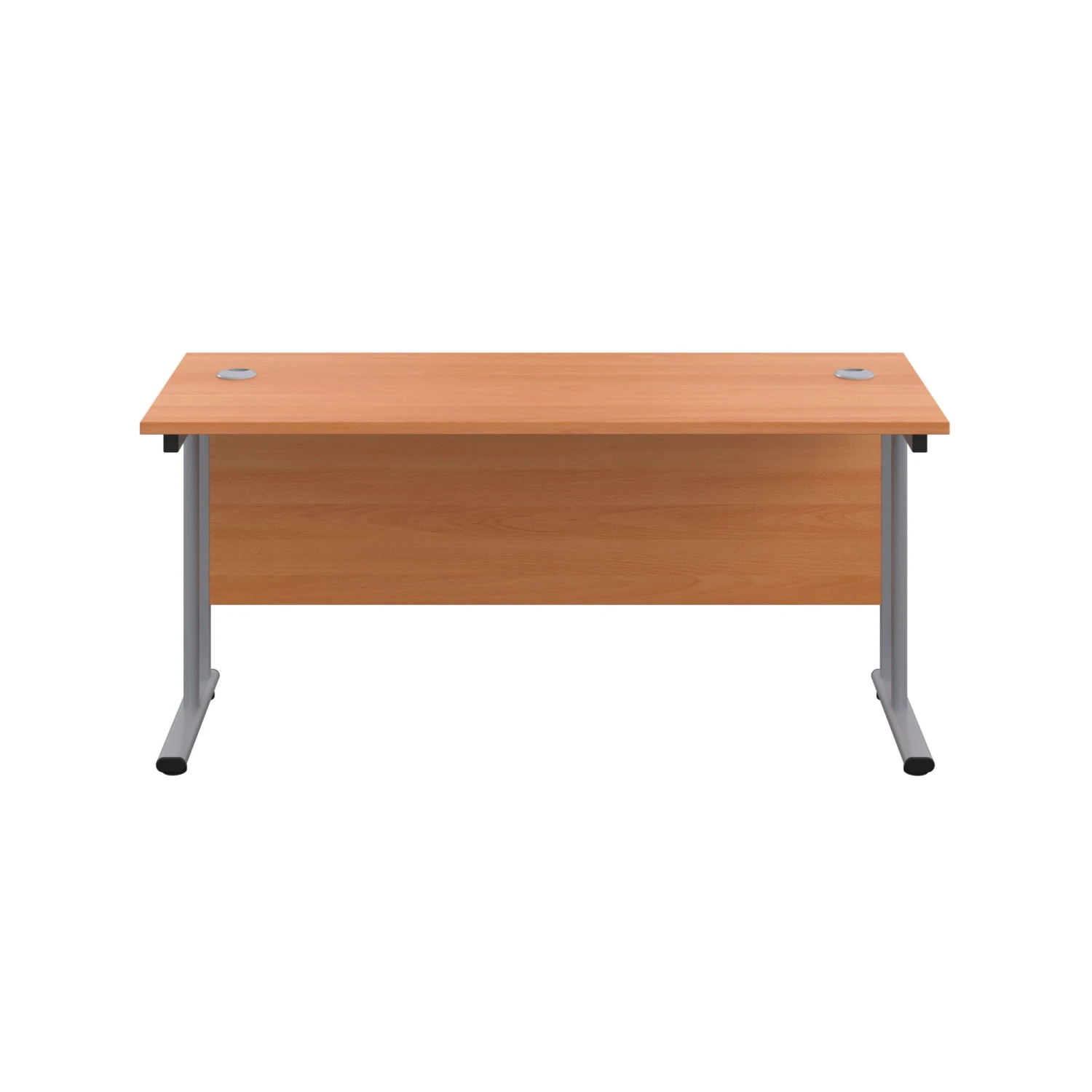 Start Next Day Delivery 600mm Deep Beech Cantilever Office Desk 2 Start Next Day Delivery 600mm Deep Beech Cantilever Office Desk - Image 2