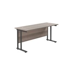 Start Next Day Delivery 600mm Deep Grey Oak Cantilever Office Desk