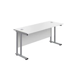 Start Next Day Delivery 600mm Deep White Cantilever Desk
