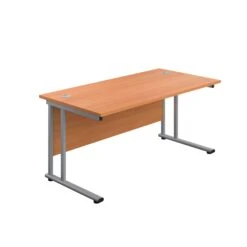 Start Next Day Delivery 800mm Deep Beech Cantilever Office Desk