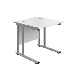 Start Next Day Delivery 800mm Deep Cantilever Office Desks -Office Supermarket Store start next day delivery 800mm deep cantilever office desks whitewhite workstations tc group white silver 800mm x 800mm 376937