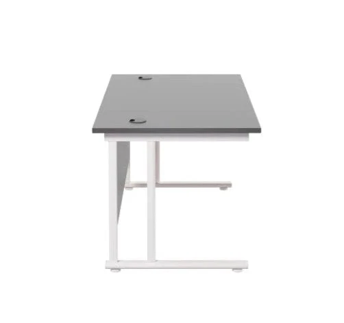 Start Next Day Delivery Black 600mm Deep Cantilever Office Desk 7 Start Next Day Delivery Black 600mm Deep Cantilever Office Desk - Image 7