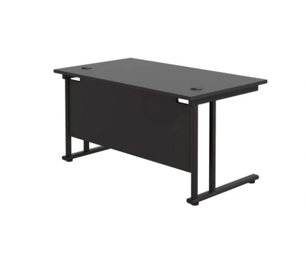 Start Next Day Delivery Black 800mm Deep Cantilever Office Desk 14 Start Next Day Delivery Black 800mm Deep Cantilever Office Desk - Image 14