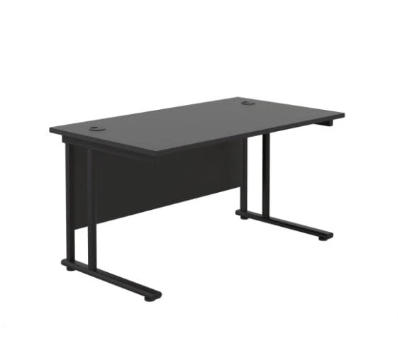 Start Next Day Delivery Black 800mm Deep Cantilever Office Desk 15 Start Next Day Delivery Black 800mm Deep Cantilever Office Desk - Image 15