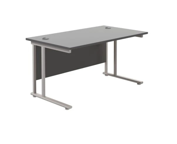 Start Next Day Delivery Black 800mm Deep Cantilever Office Desk 7 Start Next Day Delivery Black 800mm Deep Cantilever Office Desk - Image 7