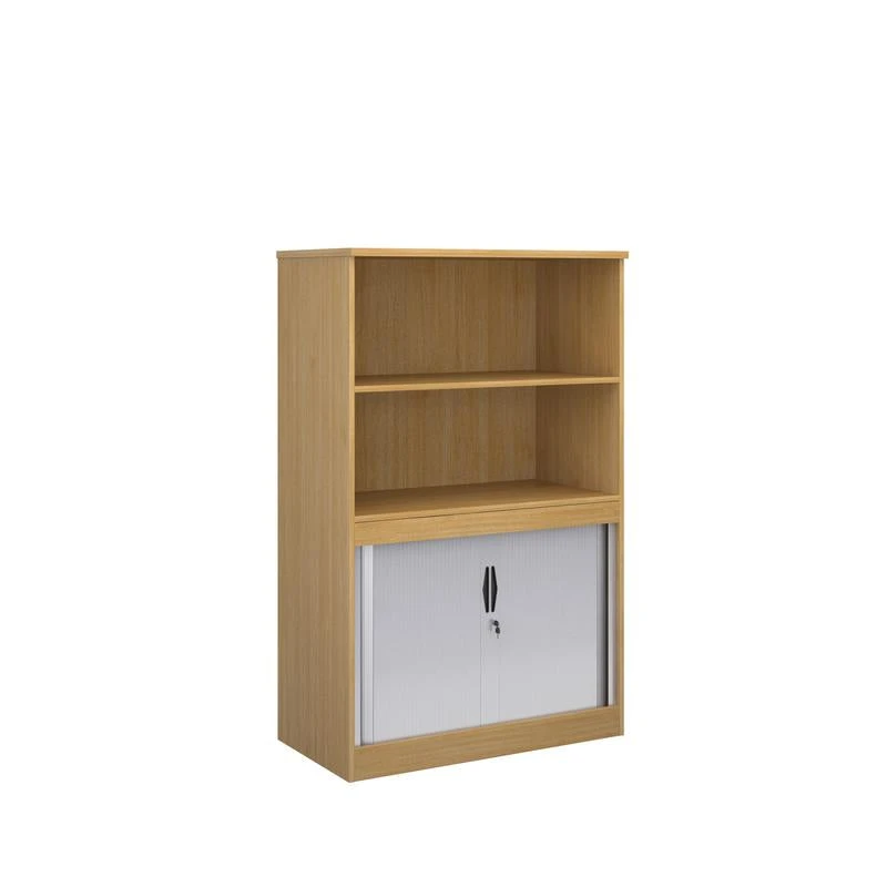 Systems Combination Unit With Tambour Doors And Open Top 1600mm High With 2 Shelves 2 Systems Combination Unit With Tambour Doors And Open Top 1600mm High With 2 Shelves - Image 2
