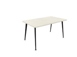 Twist Rectangular Office Desk - Black Frame -Office Supermarket Store twist rectangular office desk black frame workstation actiu acacia 1400mm x 800mm none 215704