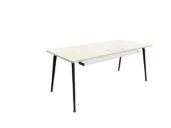 Twist Rectangular Office Desk - Black Frame -Office Supermarket Store twist rectangular office desk black frame workstation actiu acacia 1800mm x 800mm cable tray 660760