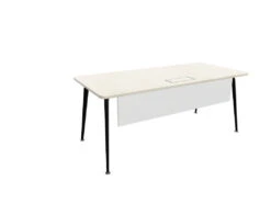 Twist Rectangular Office Desk - Black Frame -Office Supermarket Store twist rectangular office desk black frame workstation actiu acacia 1800mm x 800mm modesty panel cable tray 713645