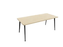 Twist Rectangular Office Desk - Black Frame -Office Supermarket Store twist rectangular office desk black frame workstation actiu light oak 1800mm x 800mm none 354518