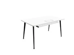 Twist Rectangular Office Desk - Black Frame -Office Supermarket Store twist rectangular office desk black frame workstation actiu white 1400mm x 800mm cable tray 694837