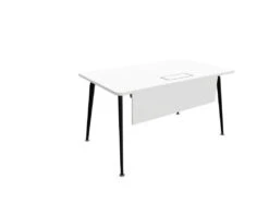 Twist Rectangular Office Desk - Black Frame -Office Supermarket Store twist rectangular office desk black frame workstation actiu white 1400mm x 800mm modesty panel cable tray 675488