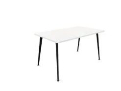 Twist Rectangular Office Desk - Black Frame -Office Supermarket Store twist rectangular office desk black frame workstation actiu white 1400mm x 800mm none 634703