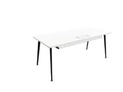 Twist Rectangular Office Desk - Black Frame -Office Supermarket Store twist rectangular office desk black frame workstation actiu white 1800mm x 800mm cable tray 310650