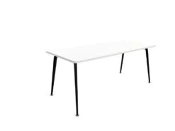 Twist Rectangular Office Desk - Black Frame -Office Supermarket Store twist rectangular office desk black frame workstation actiu white 1800mm x 800mm none 597917