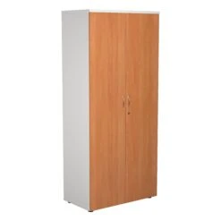 Two Tone Wooden Office Cupboard 1800mm High -Office Supermarket Store two tone wooden office cupboard 1800mm high cupboards tc group beech 803453
