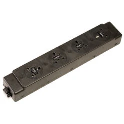 Under Desk Power Bar 4 X UK Sockets - Black