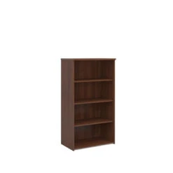Universal Bookcase 1440mm High With 3 Shelves -Office Supermarket Store universal bookcase 1440mm high with 3 shelves wooden storage dams walnut 153719