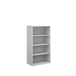 Universal Bookcase 1440mm High With 3 Shelves -Office Supermarket Store universal bookcase 1440mm high with 3 shelves wooden storage dams white 128464
