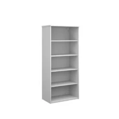Universal Bookcase 1790mm High With 4 Shelves -Office Supermarket Store universal bookcase 1790mm high with 4 shelves wooden storage dams white 986454