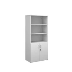 Universal Combination Unit With Open Top 1790mm High With 4 Shelves 9 Universal Combination Unit With Open Top 1790mm High With 4 Shelves -Office Supermarket Store universal combination unit with open top 1790mm high with 4 shelves wooden storage dams white 906544