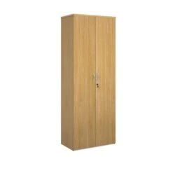 Universal Double Door Cupboard 2140mm High With 5 Shelves -Office Supermarket Store universal double door cupboard 2140mm high with 5 shelves wooden storage dams oak 858968