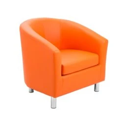 Vibrant Tub Armchair With Metal Feet 10 Vibrant Tub Armchair With Metal Feet -Office Supermarket Store vibrant tub armchair with metal feet soft seating recep tc group orange 286326