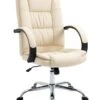 Vinsetto Executive Cream Leather Office Chair