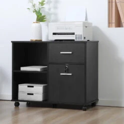 Mobile Vinsetto Filing Cabinet -Office Supermarket Store vinsetto filing cabinet with wheels draft filing aosom 263572