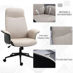 Vinsetto High Back Fabric Office Chair -Office Supermarket Store vinsetto high back fabric office chair seating aosom 438277