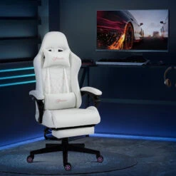 Vinsetto Racing Gaming Chair -Office Supermarket Store vinsetto racing gaming chair executive aosom white 66cm x 65cm x 122cm 151964