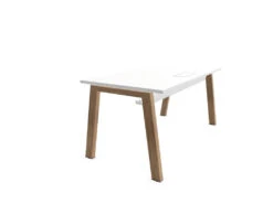 Vital Plus 300 Individual Desks - Wooden Leg -Office Supermarket Store vital plus 300 individual desks wooden leg rectangular office desks actiu chestnutwhite cable access tray 1400mm x 800mm 218464