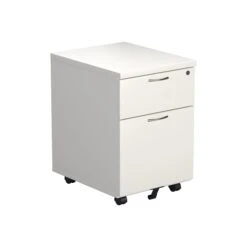 White Mobile Under Desk Pedestal