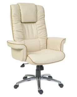 Windsor Cream Bonded Leather Office Chair