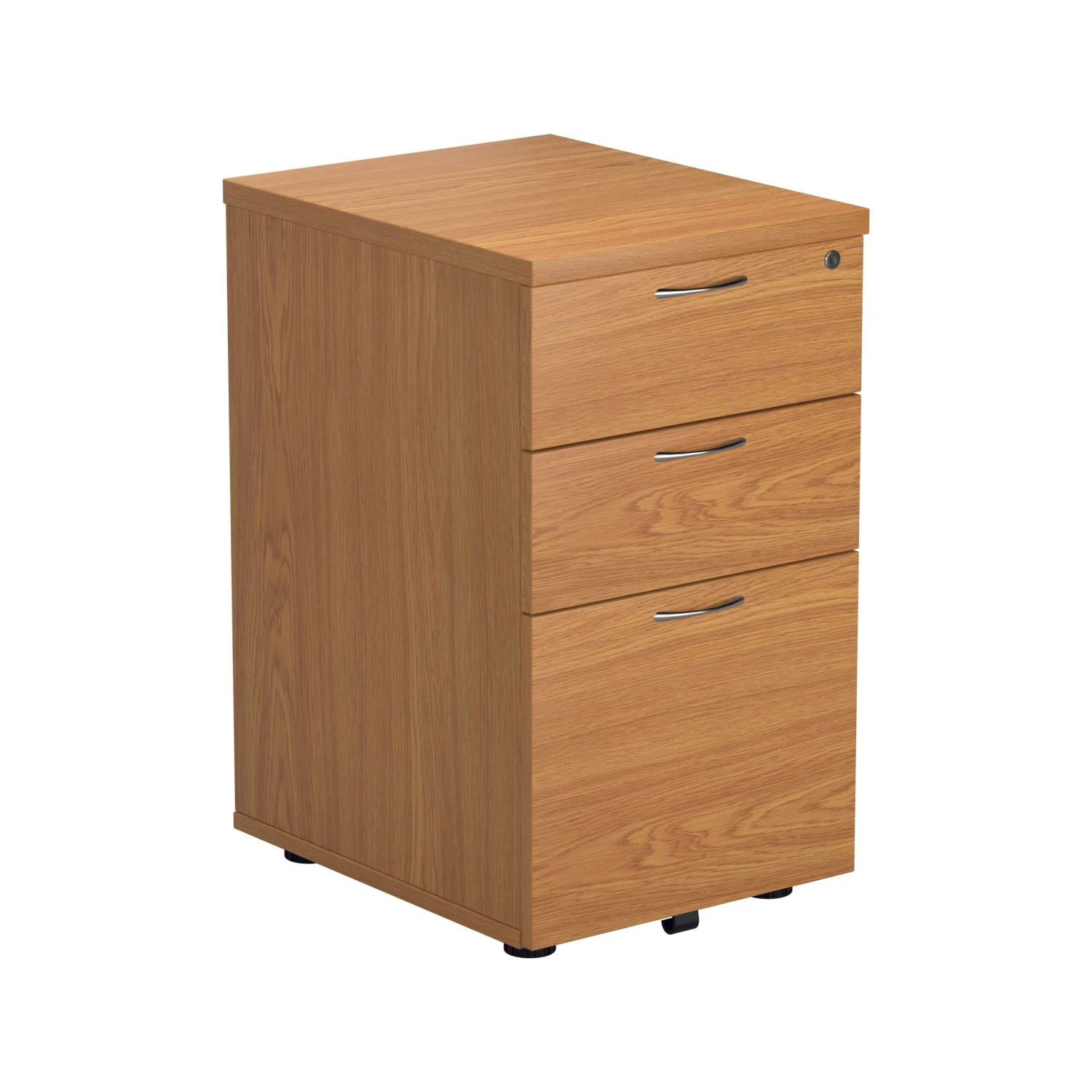 Wooden 3 Drawer Under Desk Pedestal Oak 1 Wooden 3 Drawer Under Desk Pedestal Oak