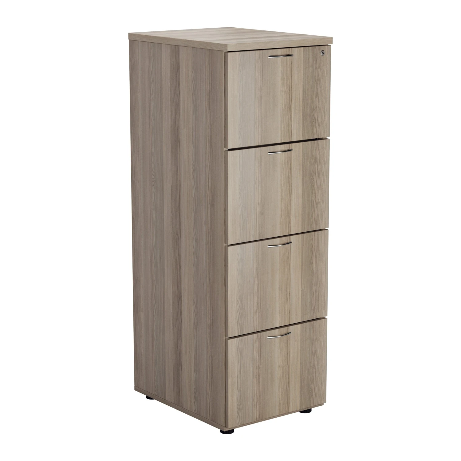 Wooden 4 Drawer Filing Cabinet - Walnut 6 Wooden 4 Drawer Filing Cabinet - Walnut - Image 6