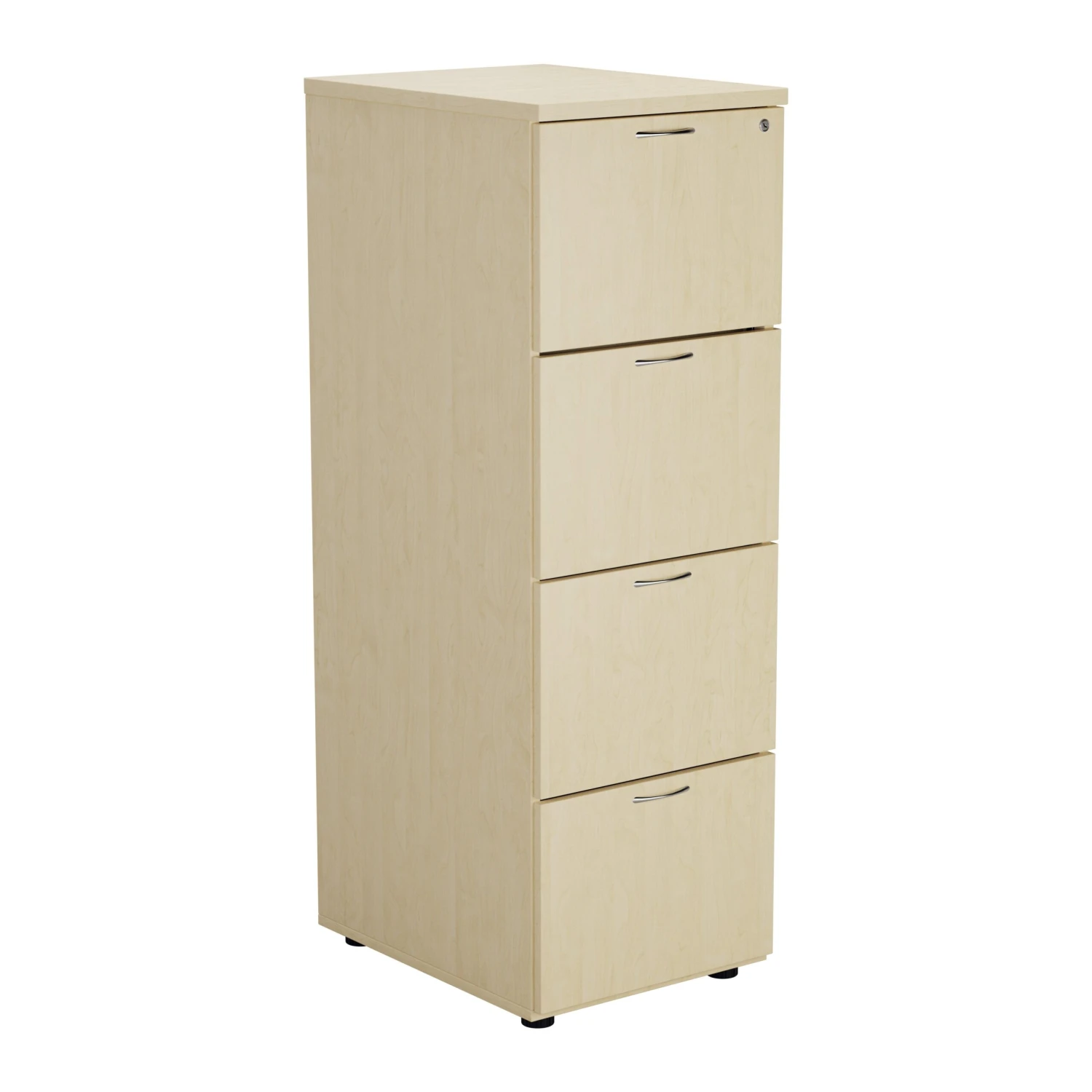 Wooden 4 Drawer Filing Cabinet - Walnut 5 Wooden 4 Drawer Filing Cabinet - Walnut - Image 5