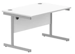 Workwise Office Desk Single Leg -Office Supermarket Store workwise office desk single leg desks tc group arctic white silver 1200mm x 800mm 408399