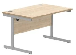 Workwise Office Desk Single Leg -Office Supermarket Store workwise office desk single leg desks tc group canadian oak silver 1200mm x 800mm 772767