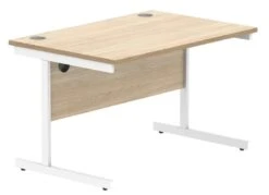 Workwise Office Desk Single Leg -Office Supermarket Store workwise office desk single leg desks tc group canadian oak white 1200mm x 800mm 710138