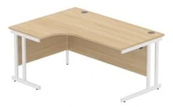 Workwise Office Left Hand Corner Desk With Steel Double Upright Cantilever Frame -Office Supermarket Store workwise office left hand corner desk with steel double upright cantilever frame desks tc group 1600x1200 canadian oakwhite 312658