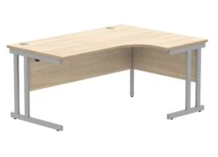 Workwise Office Right Hand Corner Desk With Steel Double Upright Cantilever Frame