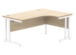 Workwise Office Right Hand Corner Desk With Steel Double Upright Cantilever Frame -Office Supermarket Store workwise office right hand corner desk with steel double upright cantilever frame furniture tc group 1600x1200 canadian oakwhite 641910